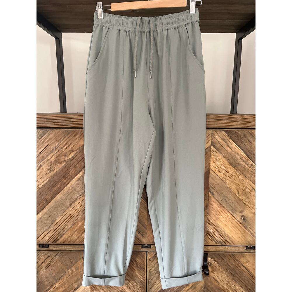 Varley Sage Green Drawstring Jogger Trousers